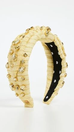 Lele Sadoughi Tweed Oversized Crystal Veronica Headband