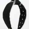 Lele Sadoughi Beaded Edge Knotted Headband