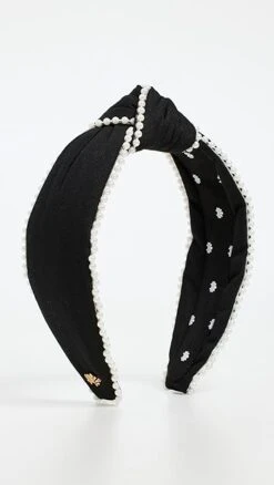 Lele Sadoughi Beaded Edge Knotted Headband