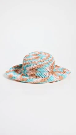 Lele Sadoughi Raffia Swirl Bucket Hat