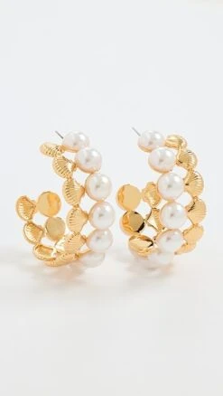 Lele Sadoughi Coquille Pearl Hoop Earrings -Lele Sadoughi Shop leles308021c8e8 1683905440305 2 0. UX357 QL90