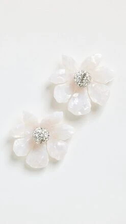 Lele Sadoughi Wallflower Button Earrings